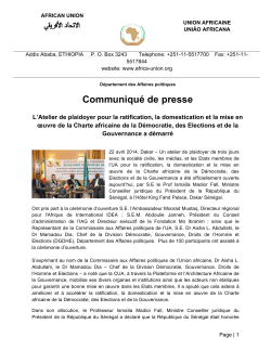 Press Release -FR - Political Affairs | African Union