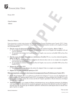 F&eacute;vrier 2014 Vous trouverez ci-joint votre trousse