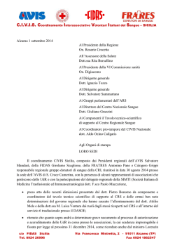 Documento CIVIS - AVIS Regionale Sicilia
