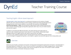 Teacher Training Course