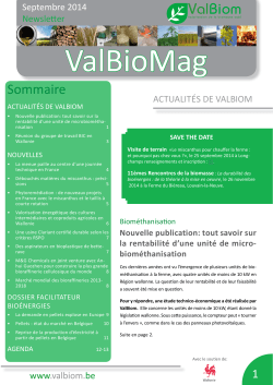 ValBioMag - Septembre 2014