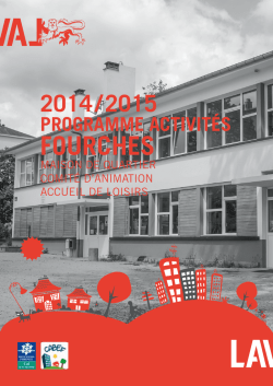 Programme activit&eacute;s Les Fourches