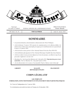 Arrêté divisant en deux parties le Parc National Naturel Forêt