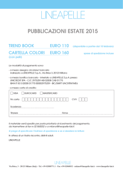 PUBBLICAZIONI ESTATE 2015