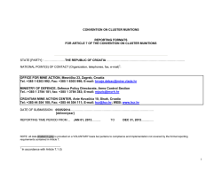 Report - The Convention on Cluster Munitions