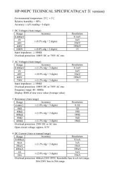 HP-90EPC TECHNICAL SPECIFICATION(CAT Ⅳ