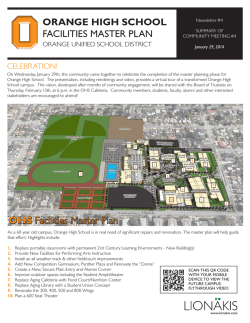 OHS Facilities Master Plan - Orange Unified School District