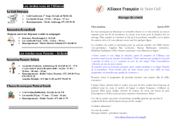 Programme - Alliance Française en Suisse