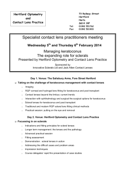 Specialist contact lens practitioners meeting