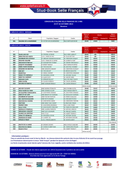 Horaires 3 ans - CSI*** Saint L&ocirc;