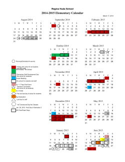 RHS 2014-15 Calendar