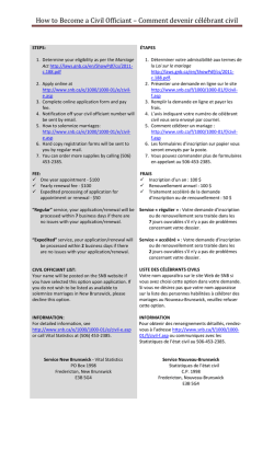 How to Become a Civil Officiant &ndash; Comment devenir c&eacute;l&eacute;brant civil