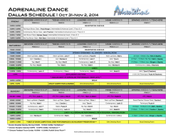 Dallas Schedule - Adrenaline Dance