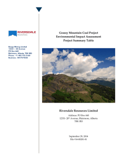 Project Summary Table and Map - ESRD