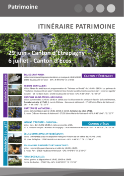 ITIN&Eacute;RAIRE PATRIMOINE - Pays du Vexin Normand