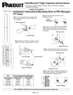 PatchRunner High Capacity Vertical Doors