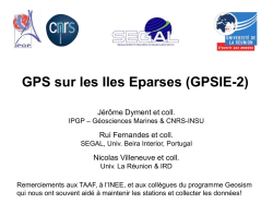 GPS sur les Iles Eparses &ndash; 2