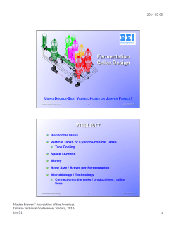 Fermentation Cellar Design - the Master Brewers Association of