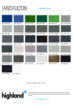 Standard RAL Colours - Barbour Product Search