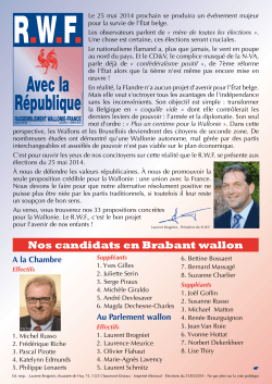 Nos candidats - Rassemblement Wallonie France