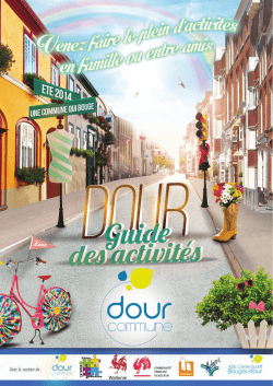 Guide des activit&eacute;s 2014 - Dour Centre