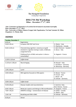 Agenda 5° Workshop DM-CNS