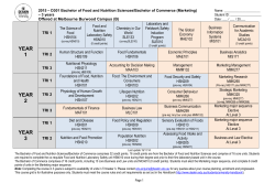 (Marketing) course grid - 3 year sequence
