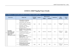 ANNEX II. Detailed SRMP Project Information
