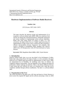 Hardware Implementation of Software Radio Receivers