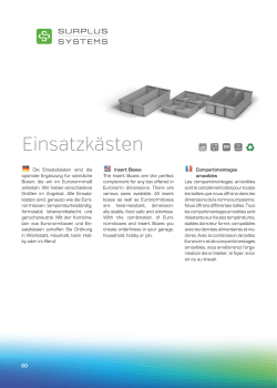 Einsatzkästen - Surplus Systems GmbH