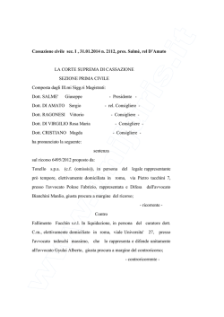 Cassazione civile sez. I , 31.01.2014 n. 2112