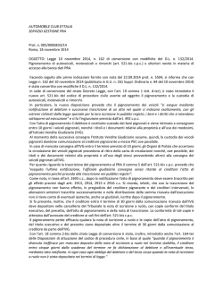 Qui la circolare ACI n. 005/0006833/14 del 18