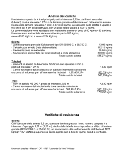 Analisi dei carichi - Solaio in acciaio