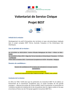 Volontariat de Service Civique Projet BEST