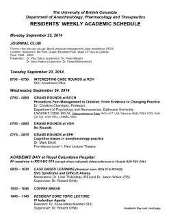 Download Schedule - Pharmacology and Therapeutics, Department of