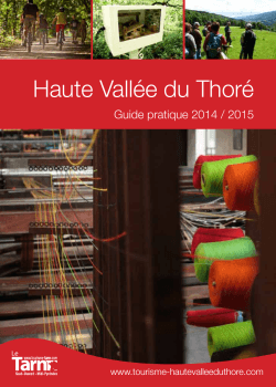 Guide pratique HVT - Office de Tourisme, Haute Vallée du Thoré