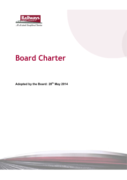 Board Charter - Railways Credit Union