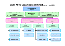 QEH- MRO Organizational Chart (as at 1 Apr 2014)