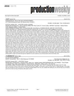 #898 05/15 - Production Weekly