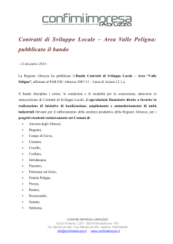 Area Valle Peligna - Confimi Impresa Abruzzo