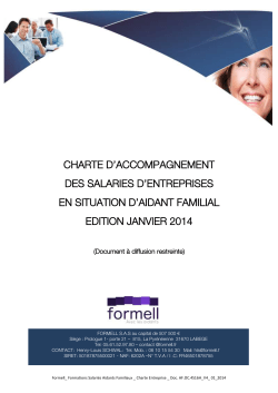 Notre charte éthique vis-à-vis des salariés aidants familiaux