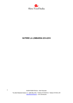 Progetto Nutrire la Lombardia