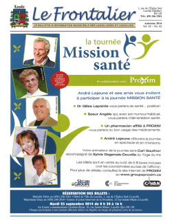 JOURNAL LE FRONTALIER (version fran&ccedil;aise)