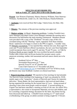Minutes of PPG meeting on 25/4/14
