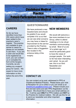 Chislehurst Medical Practice Patient Participation Group (PPG