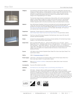 Cut Sheet - Architectural Lighting Associates