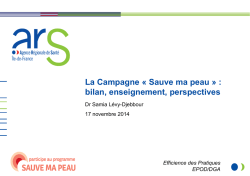Bilan de la campagne "Sauve ma peau"