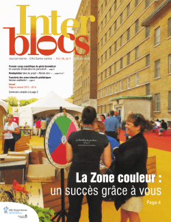 Interblocs : Octobre 2014 - CHU Sainte