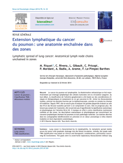 Extension lymphatique du cancer du poumon : une