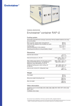 Envirotainer&reg; container RAP t2